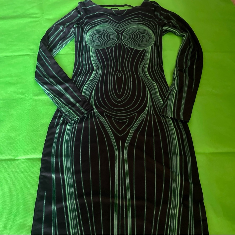 The crypt Dress optical illusion bodycon XS